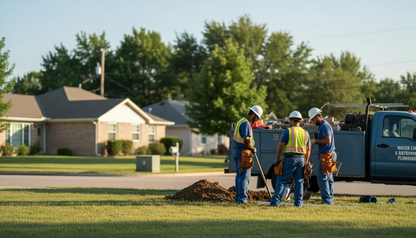 Residential water line and bathroom plumbing service in Garrettsville, OH